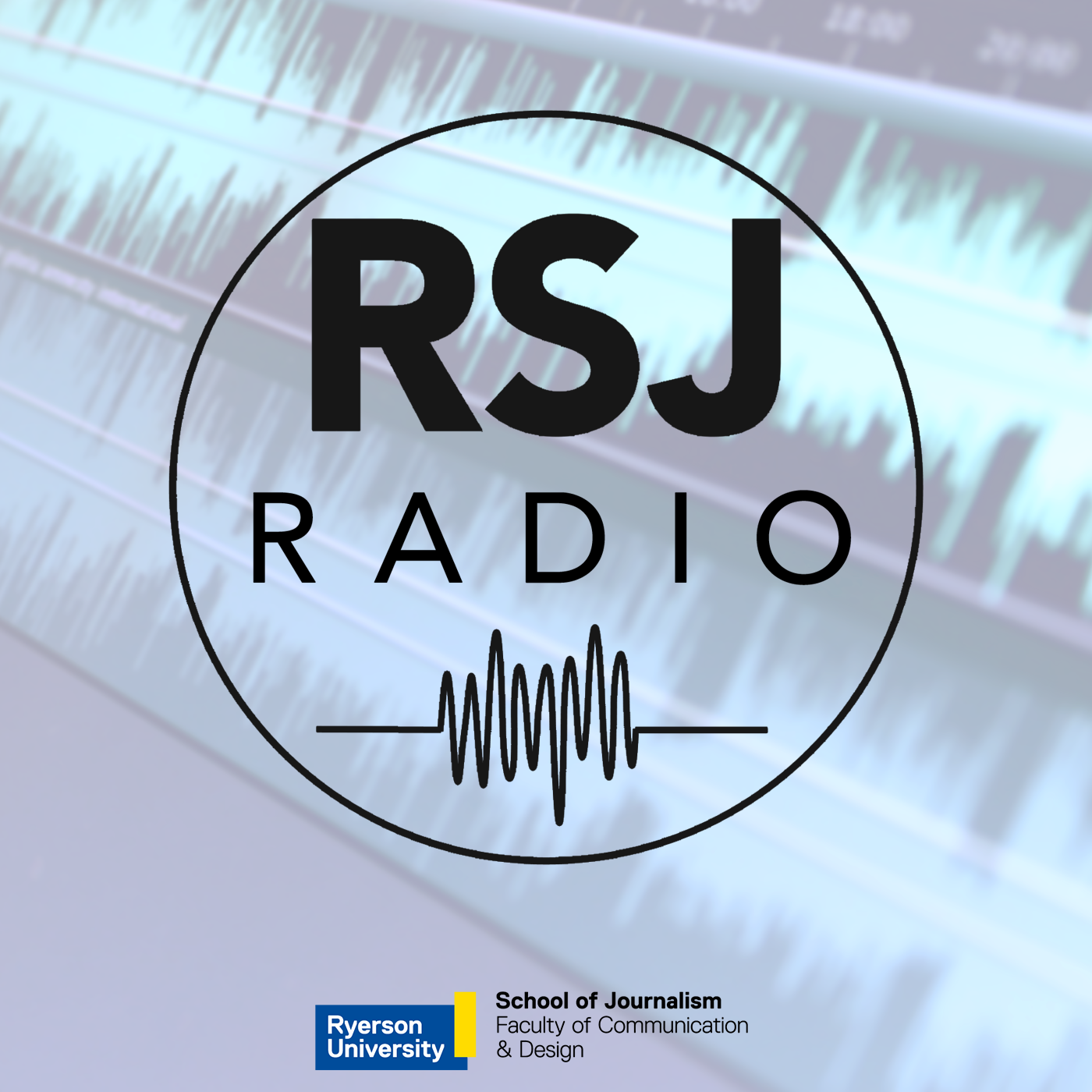 Sound waves with "RSJ Radio" logo in a circle on top.