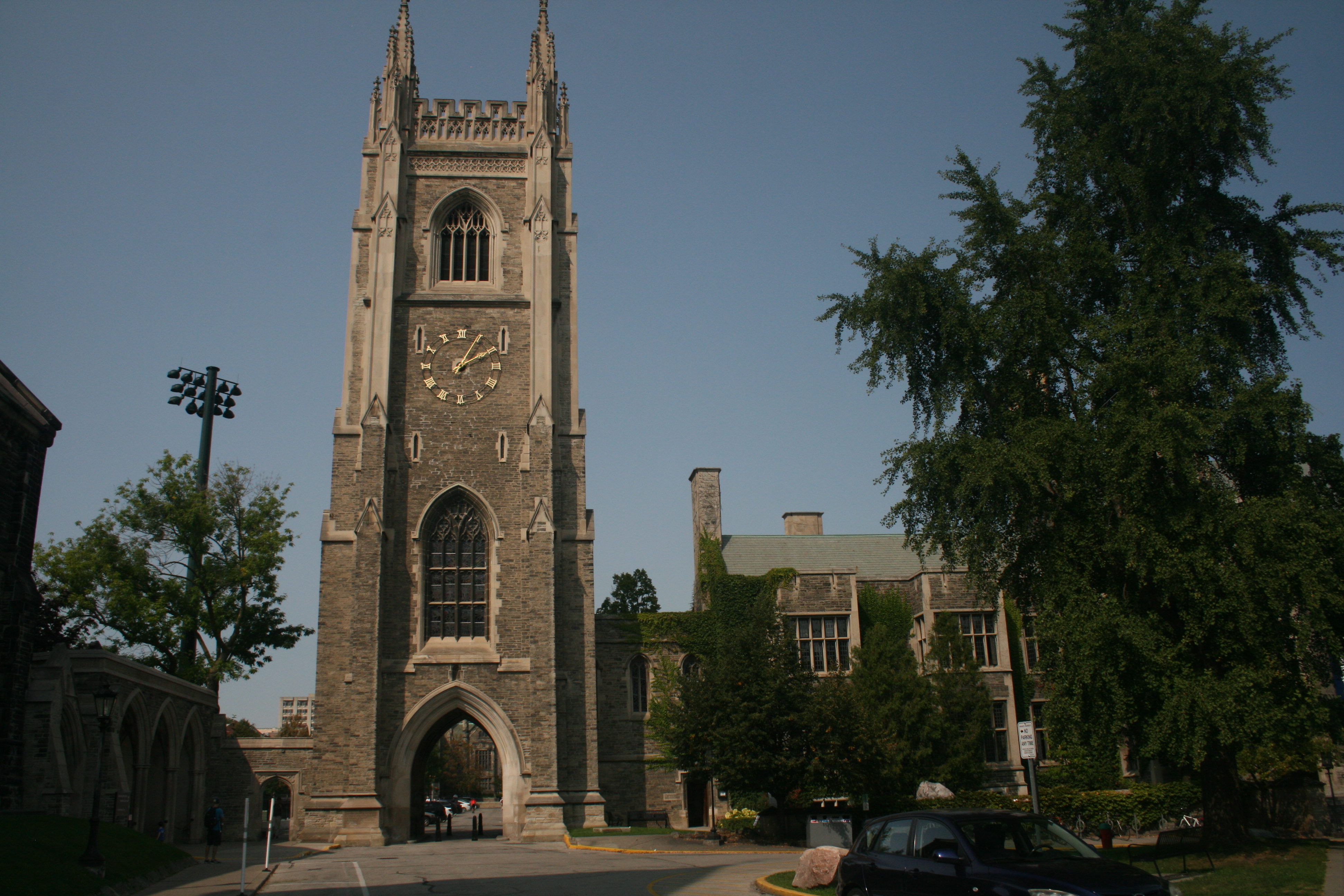 Exterior of Soldier's Tower at the University of Toronto.
