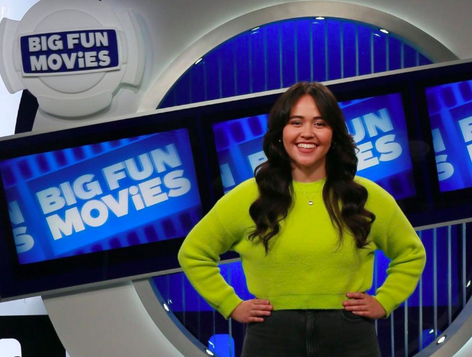 Kelsey Liem on the set of Big Fun Movies.